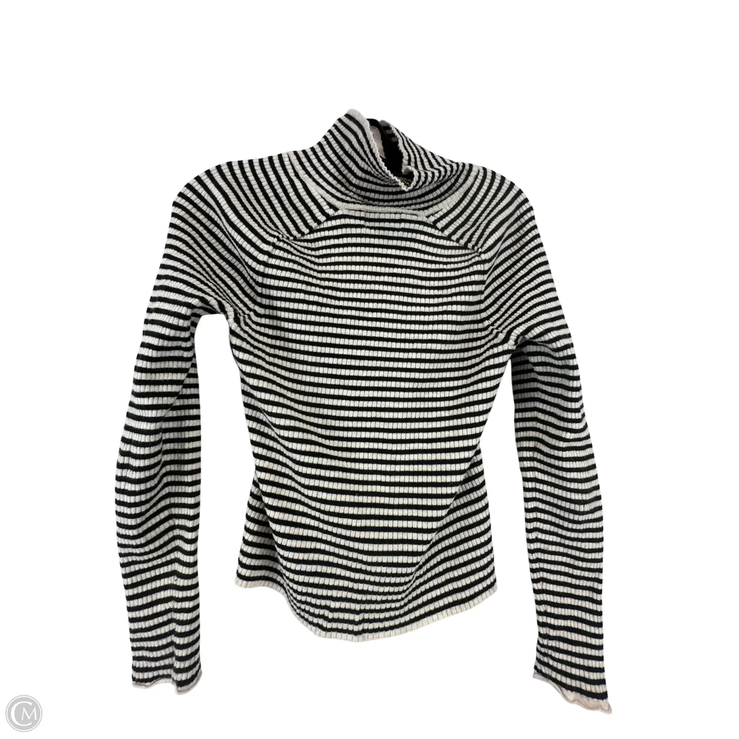 Top Long Sleeve By Universal Standard In Black & Cream, Size: L
