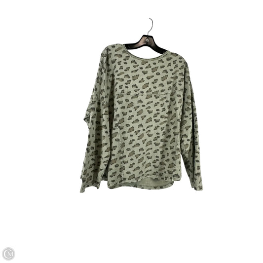 Top Long Sleeve By Easel In Animal Print, Size: L
