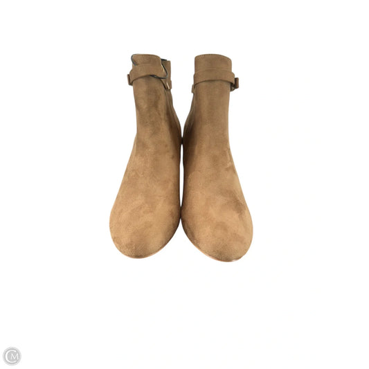 Boots Ankle Heels By Clothes Mentor In Brown, Size: 7.5