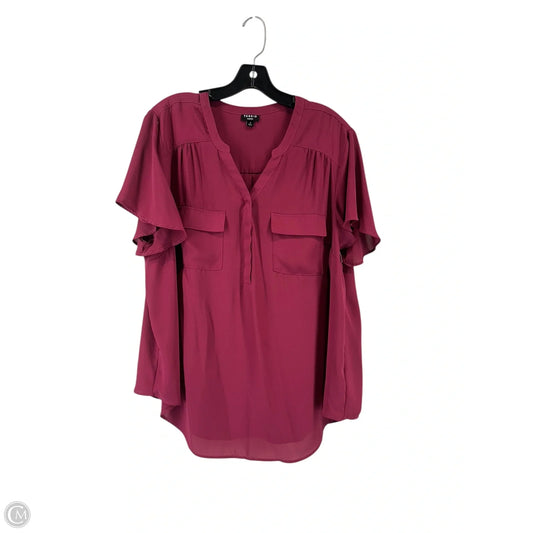 Blouse Short Sleeve By Torrid In Purple, Size: 2x