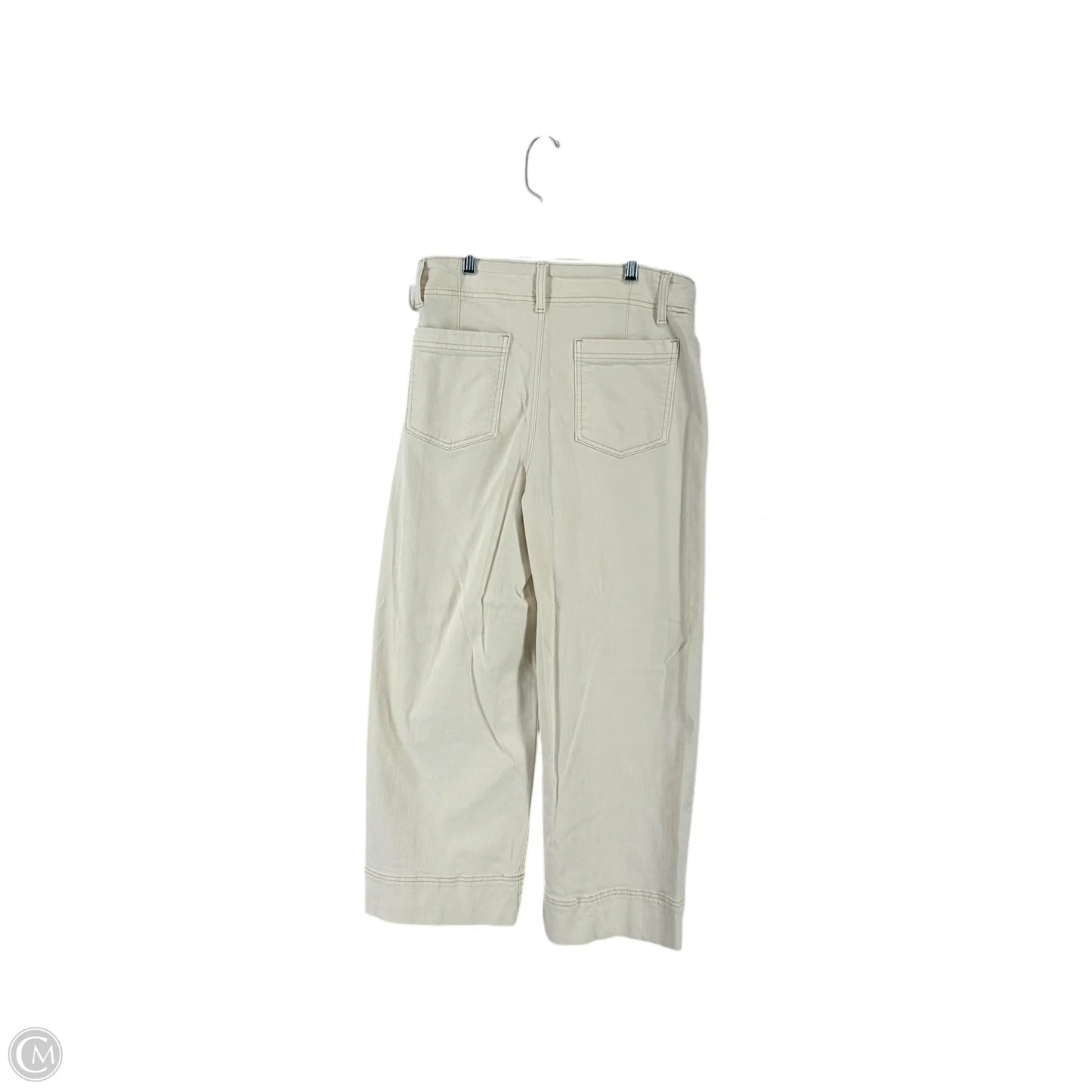 Jeans Wide Leg By Chicos In Cream, Size: 10