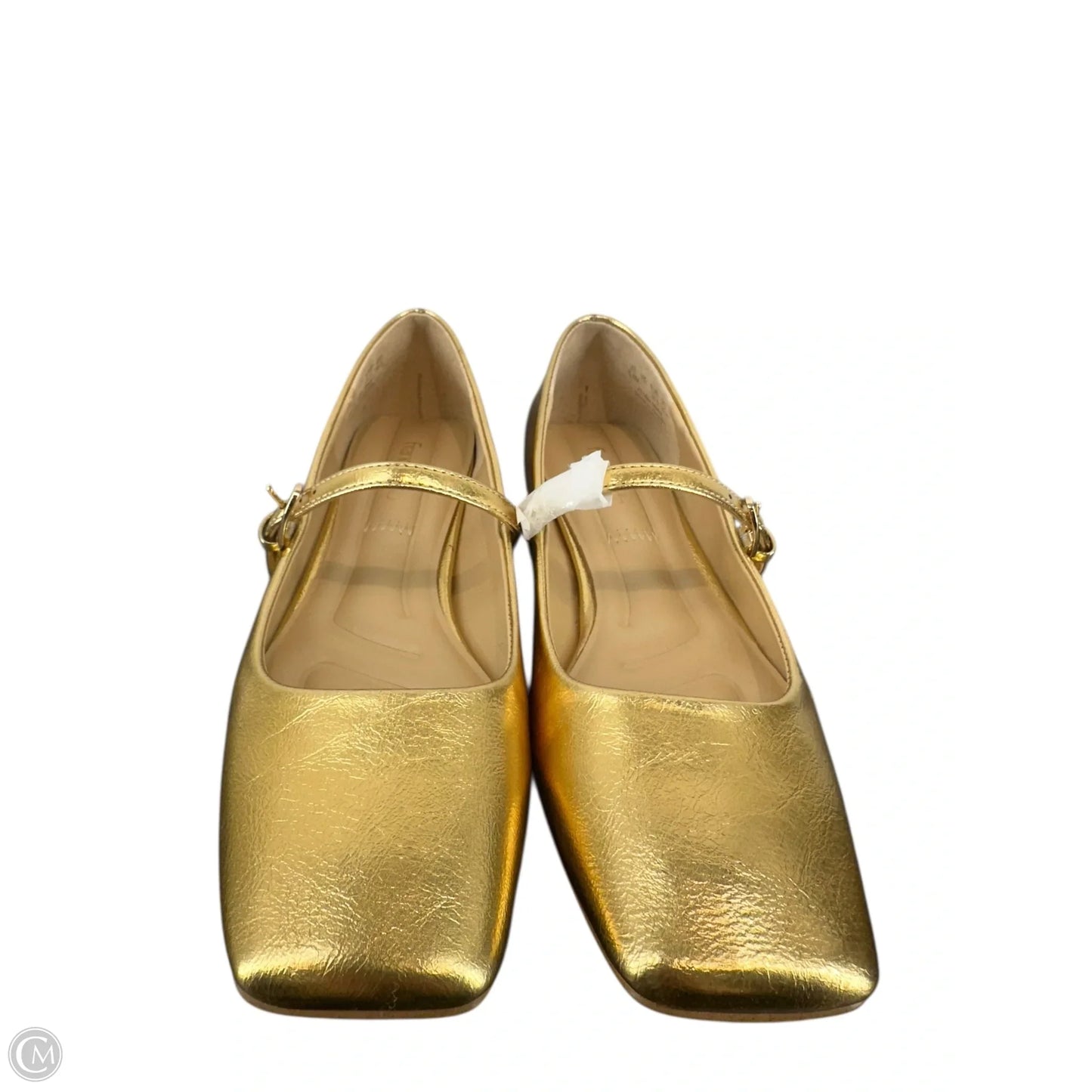 Shoes Flats By Franco Sarto In Gold, Size: 5.5