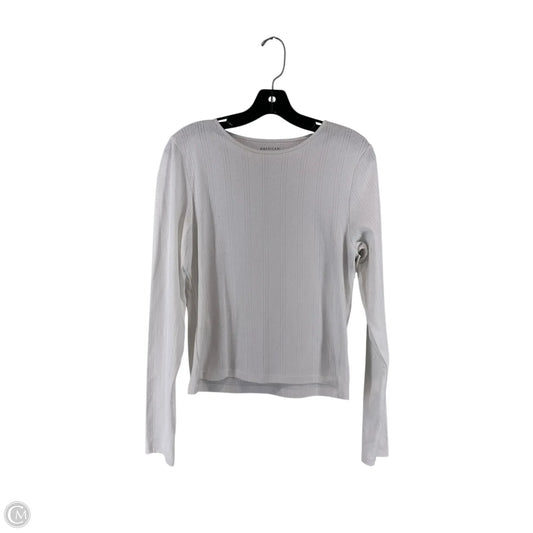 Top Long Sleeve Basic By American Eagle In White, Size: Xl