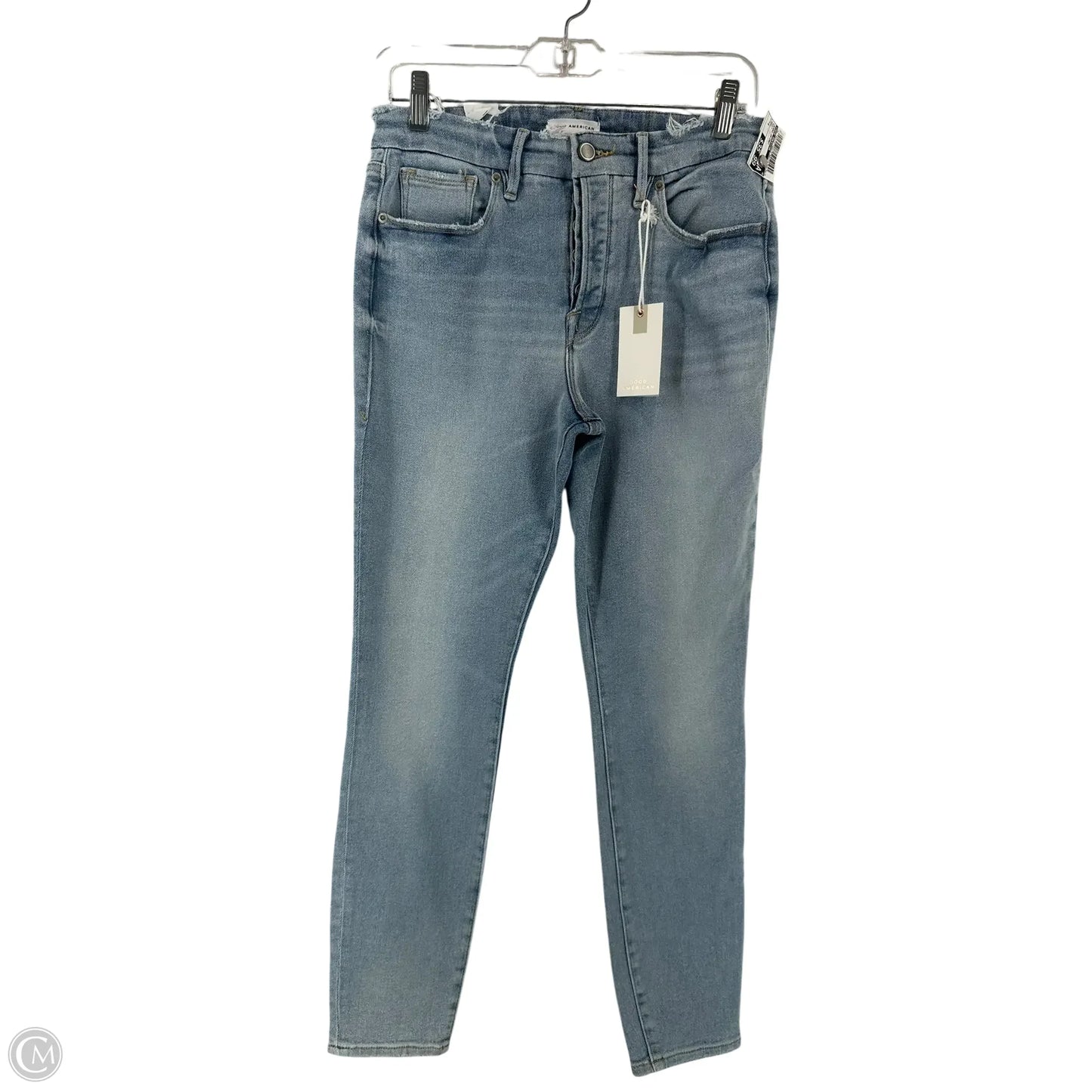 Jeans Skinny By Good American In Navy, Size: 8