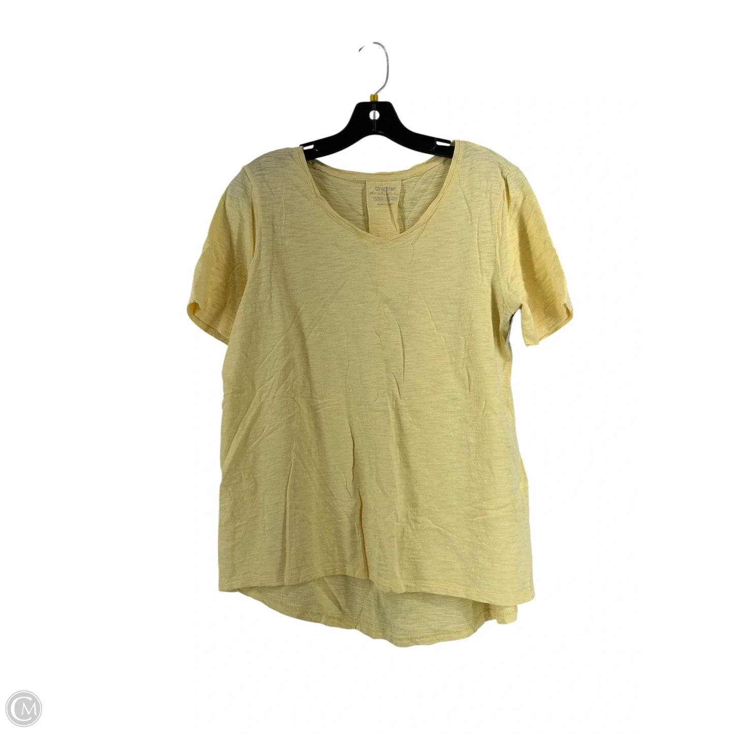 Top Short Sleeve By Chicos In Yellow, Size: M
