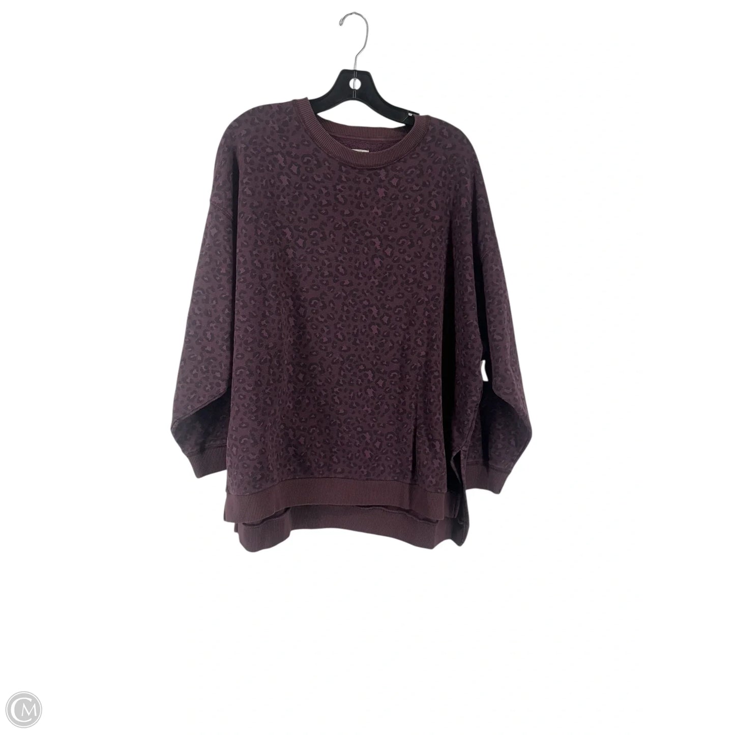 Sweatshirt Crewneck By American Eagle In Maroon, Size: L