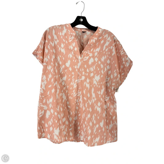 Top Short Sleeve By Shein In Pink, Size: Xl