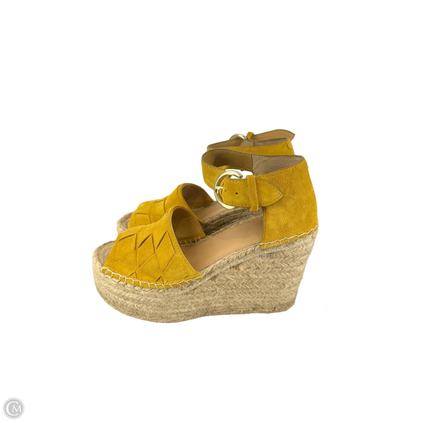 Sandals Heels Block By Marc Fisher In Yellow, Size: 6.5