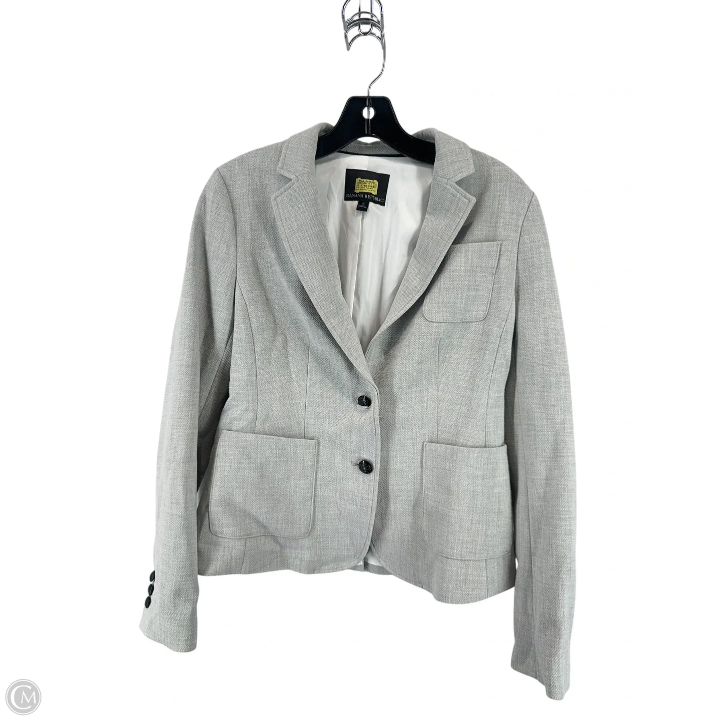 Blazer By Banana Republic In Grey, Size: 4