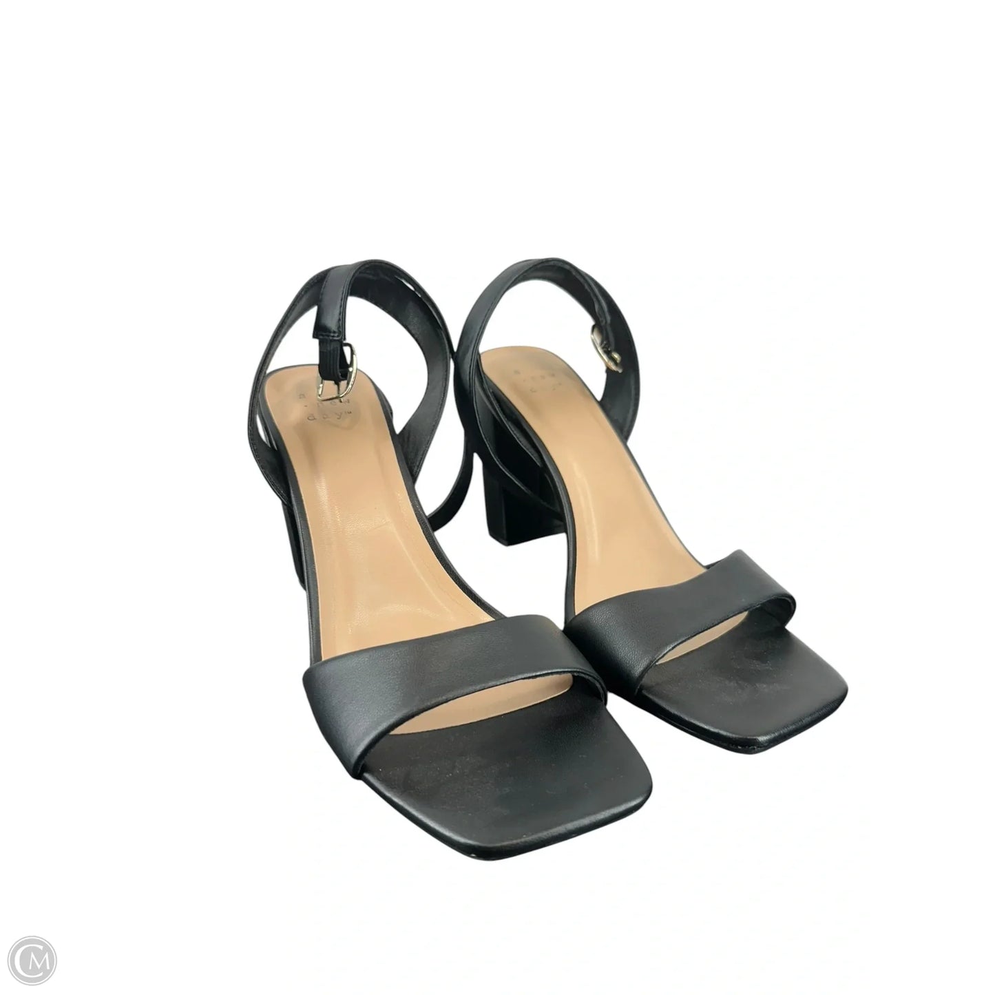 Sandals Heels Block By A New Day In Black, Size: 9.5