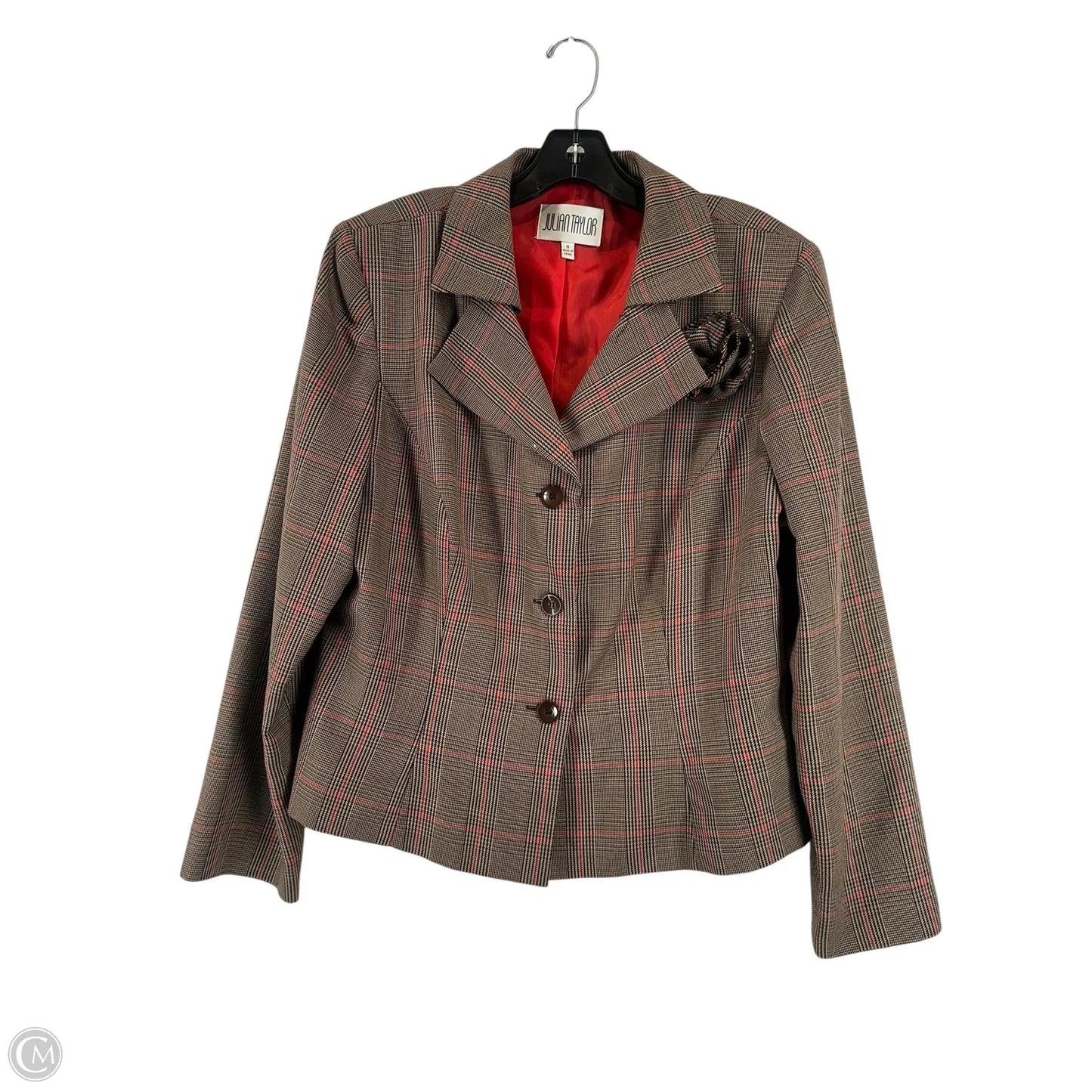 Skirt Set 2pc By Julia Jordan In Brown & Red, Size: 16
