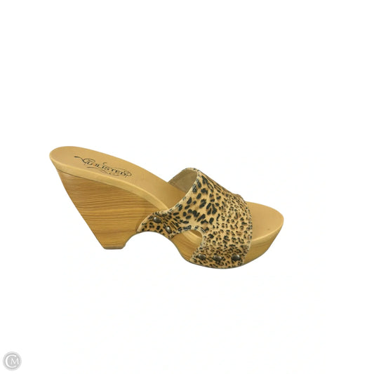 Sandals Heels Platform By Unlisted In Animal Print, Size: 7