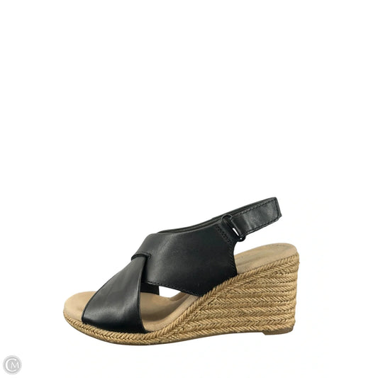 Sandals Heels Block By Clarks In Black, Size: 5.5