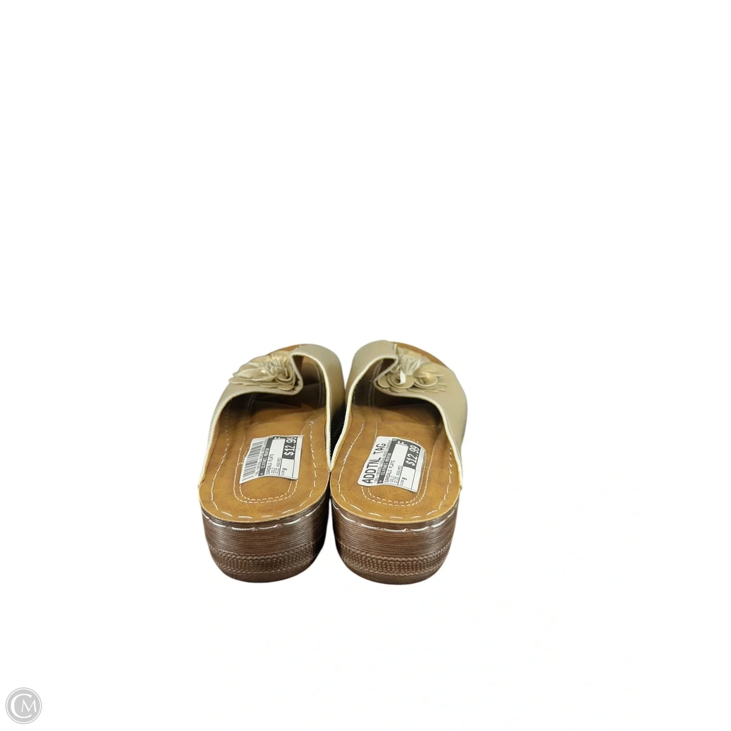 Sandals Flats By Clothes Mentor In Gold, Size: 9