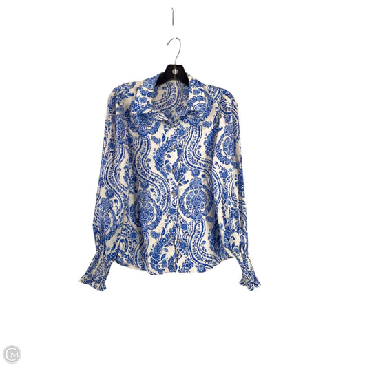 Top Long Sleeve By Entro In Blue, Size: S