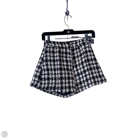 Skirt Mini & Short By H&m In Black & Cream, Size: 2