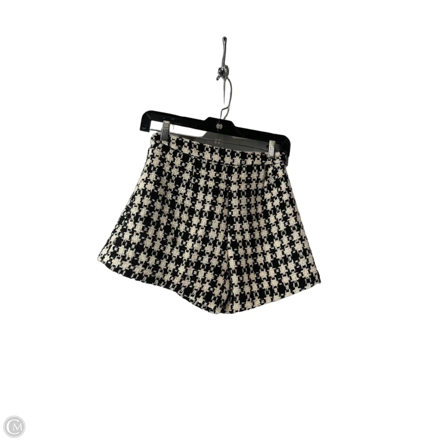 Skirt Mini & Short By Zara In Black & White, Size: M