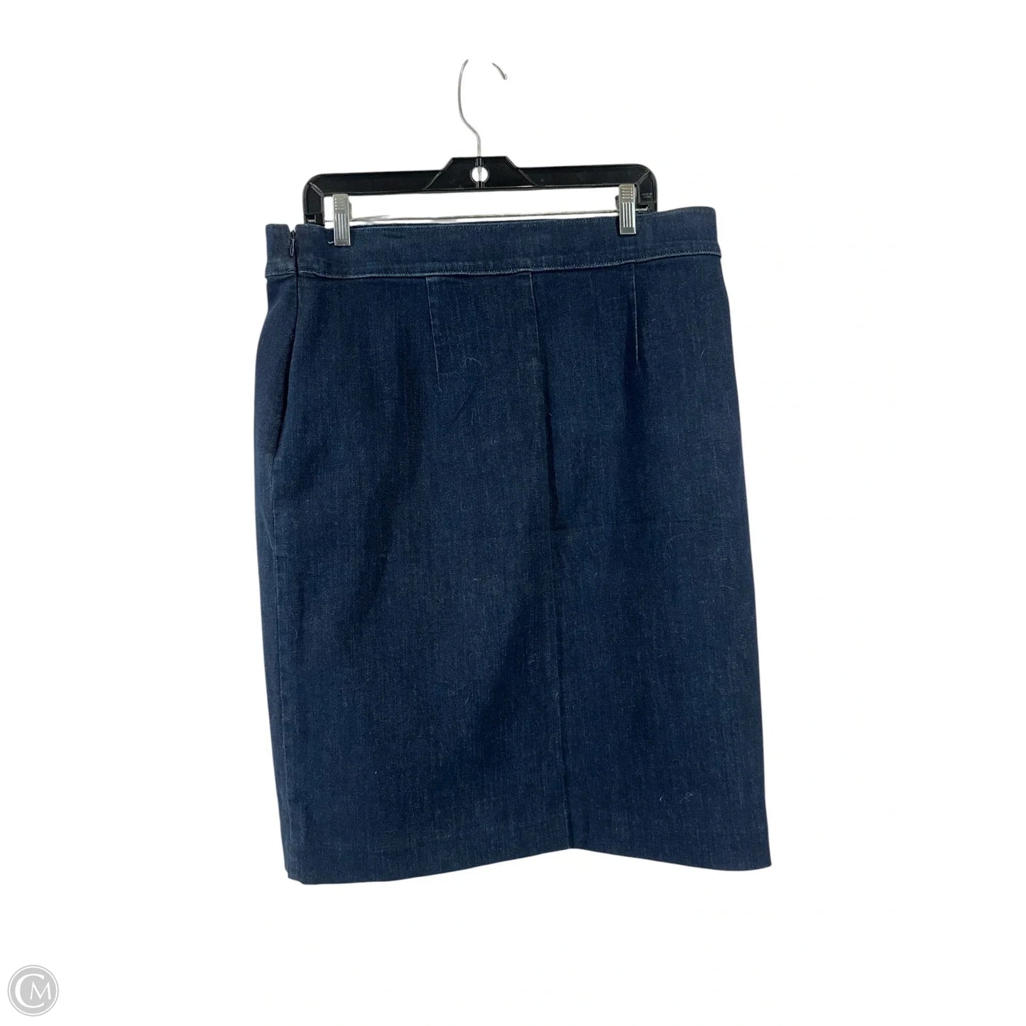 Skirt Midi By Ann Taylor In Blue Denim, Size: 14