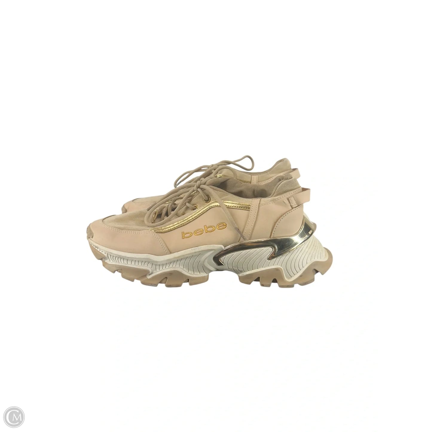 Shoes Sneakers By Bebe In Gold, Size: 10
