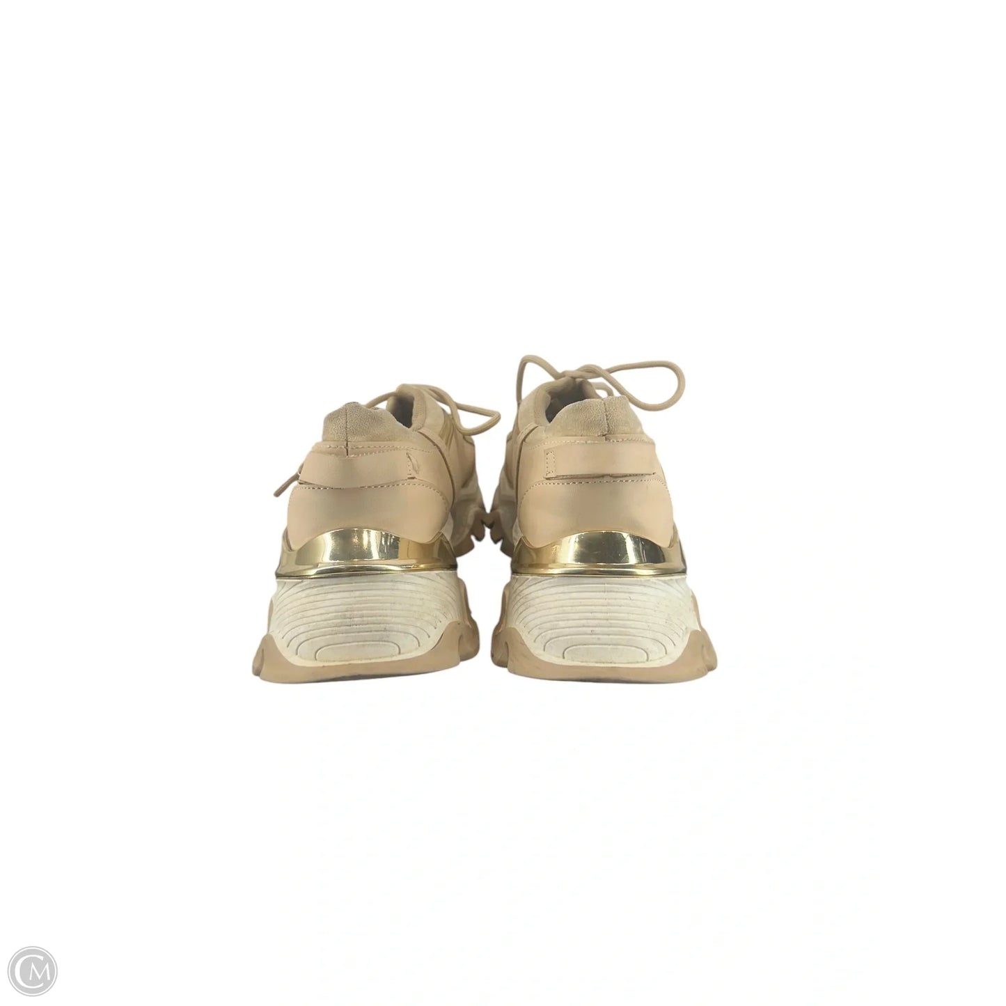 Shoes Sneakers By Bebe In Gold, Size: 10