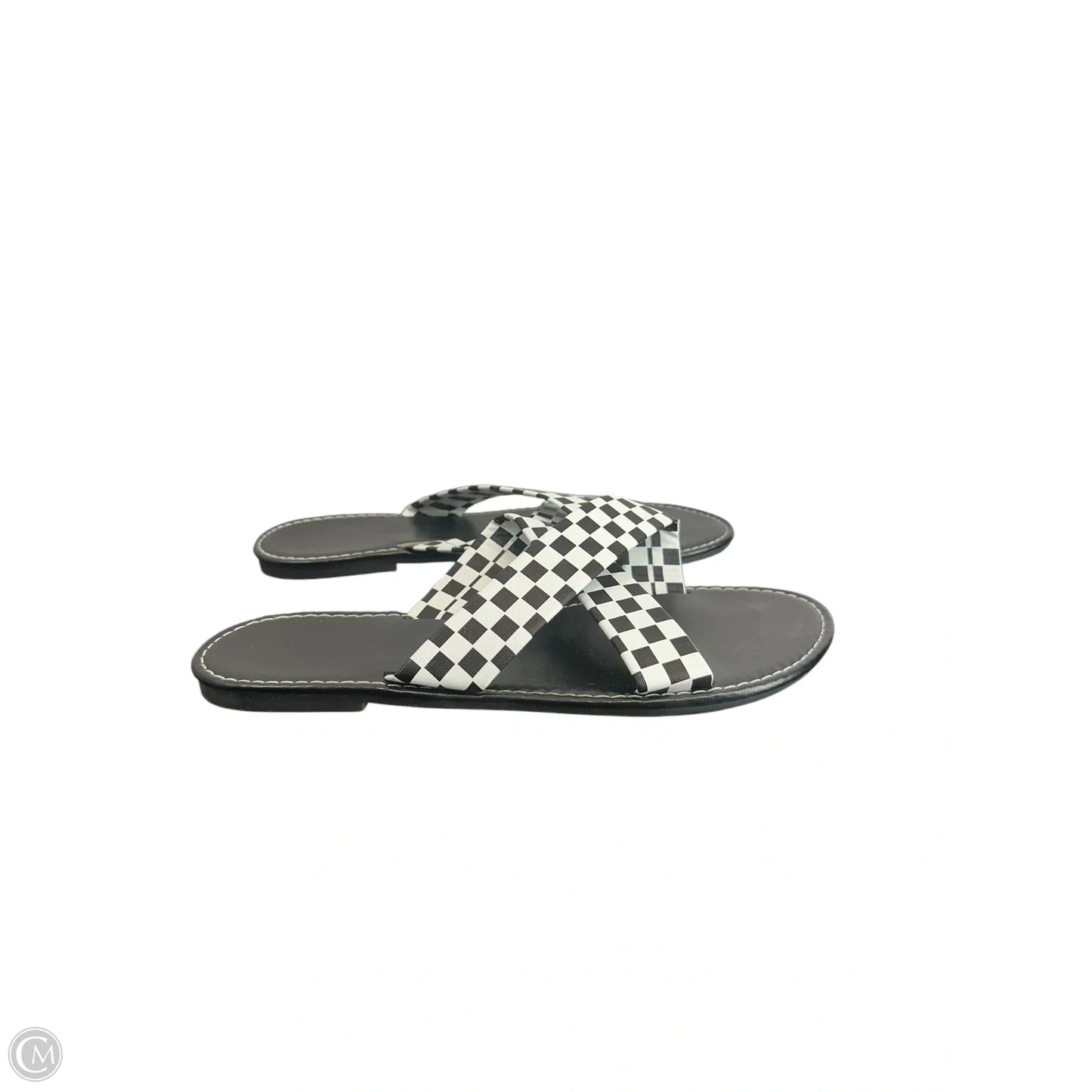 Sandals Flats By Clothes Mentor In Black, Size: 10