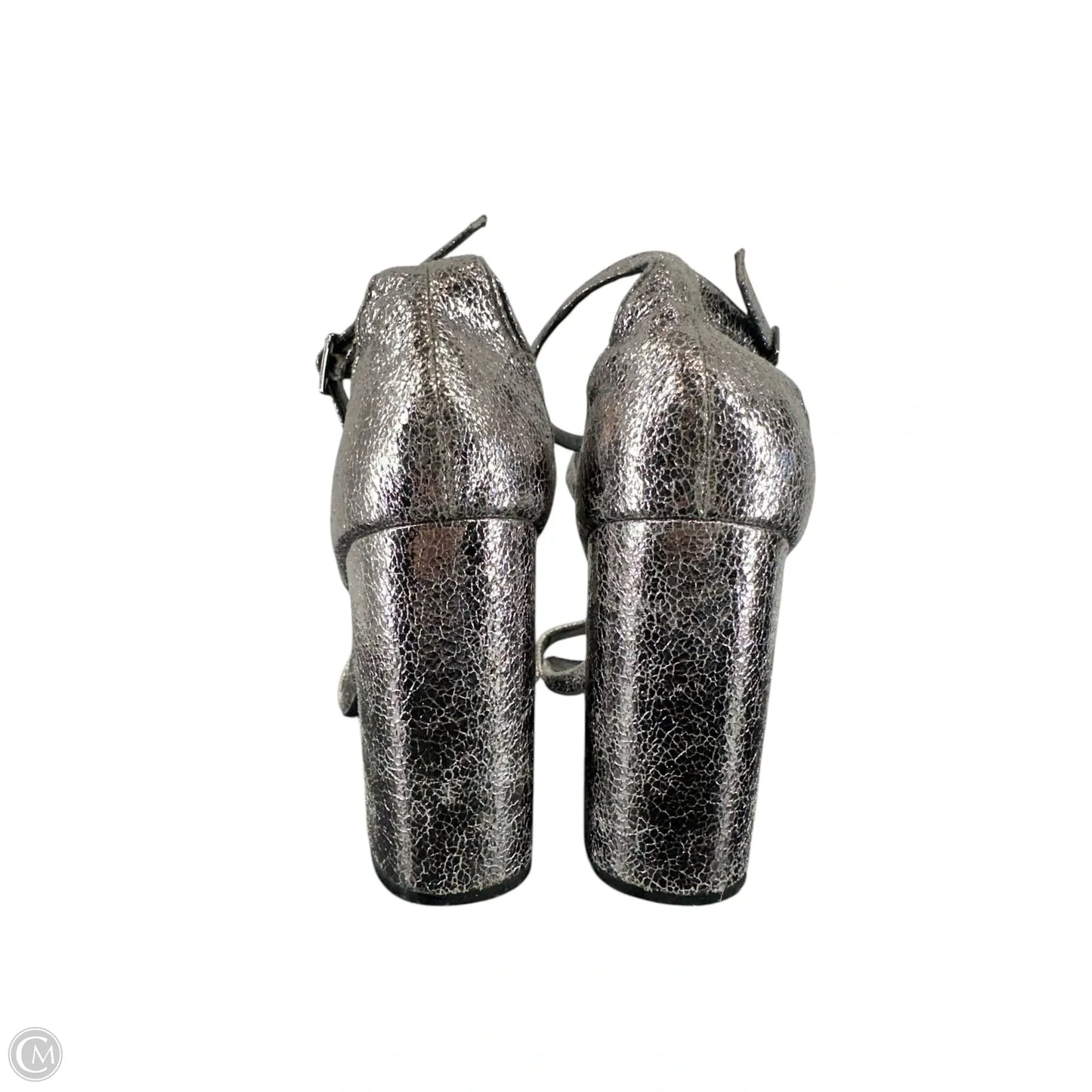 Sandals Heels Block By Steve Madden In Silver, Size: 8