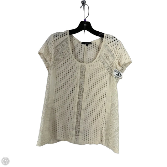 Top Short Sleeve By Nanette Lepore In Cream, Size: M