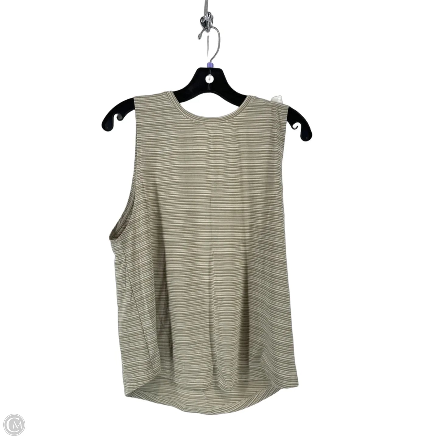Athletic Tank Top By Athleta In Green & White, Size: S