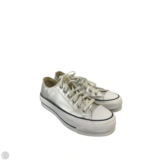 Shoes Sneakers By Converse In Silver, Size: 6.5
