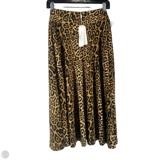 Skirt Midi By Clothes Mentor In Leopard Print, Size: 2x