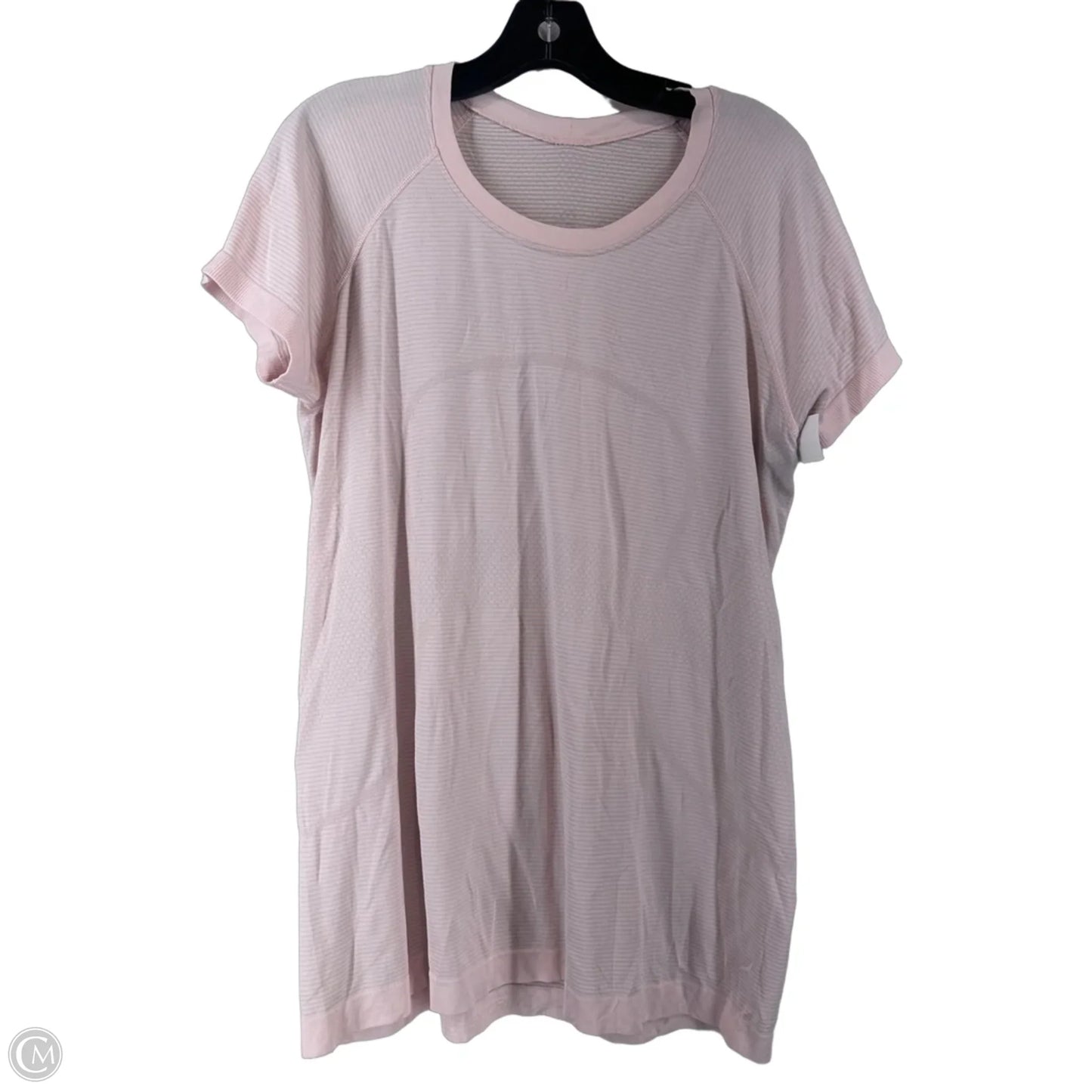 Athletic Top Short Sleeve By Lululemon In Pink, Size: 14