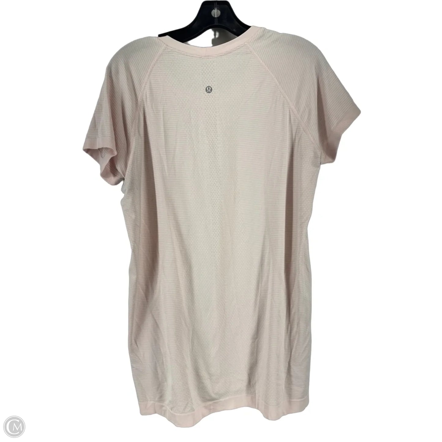 Athletic Top Short Sleeve By Lululemon In Pink, Size: 14