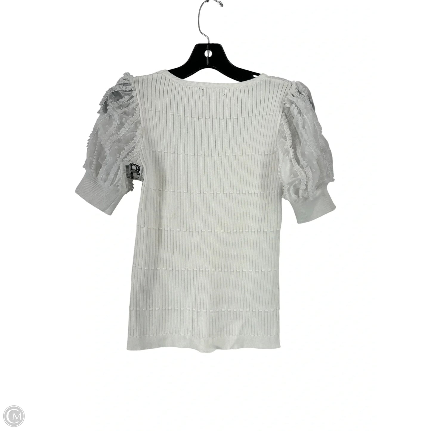 Top Short Sleeve By T Tahari In White, Size: Xsp
