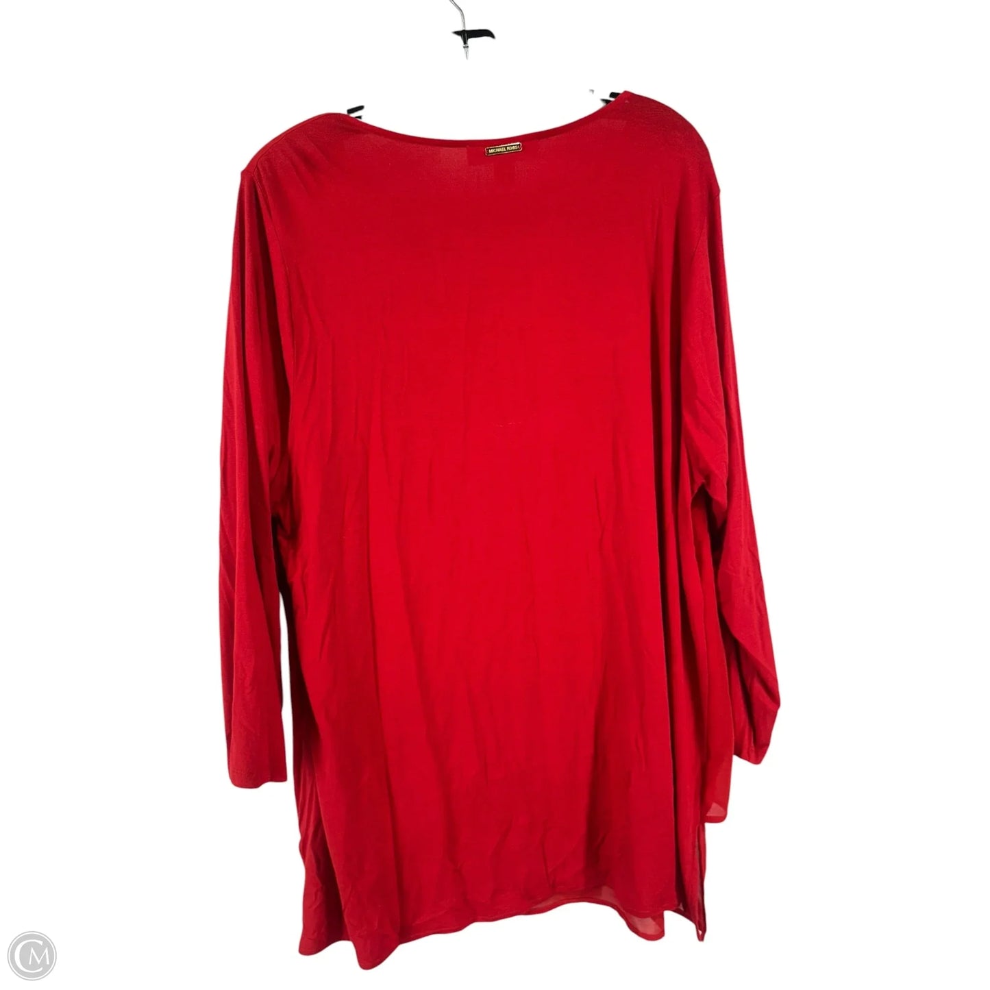 Top Long Sleeve By Michael By Michael Kors In Red, Size: 1x