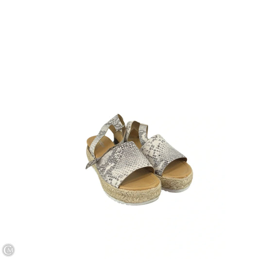 Sandals Heels Block By Soda In Animal Print, Size: 9