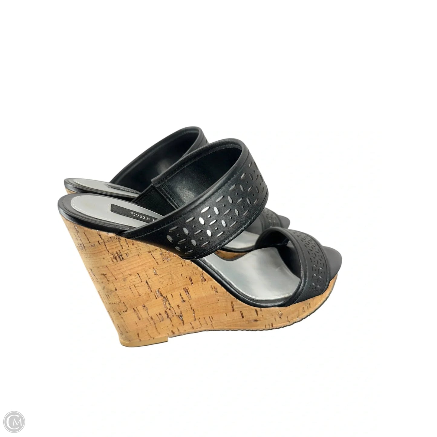 Sandals Heels Wedge By White House Black Market In Black, Size: 8.5