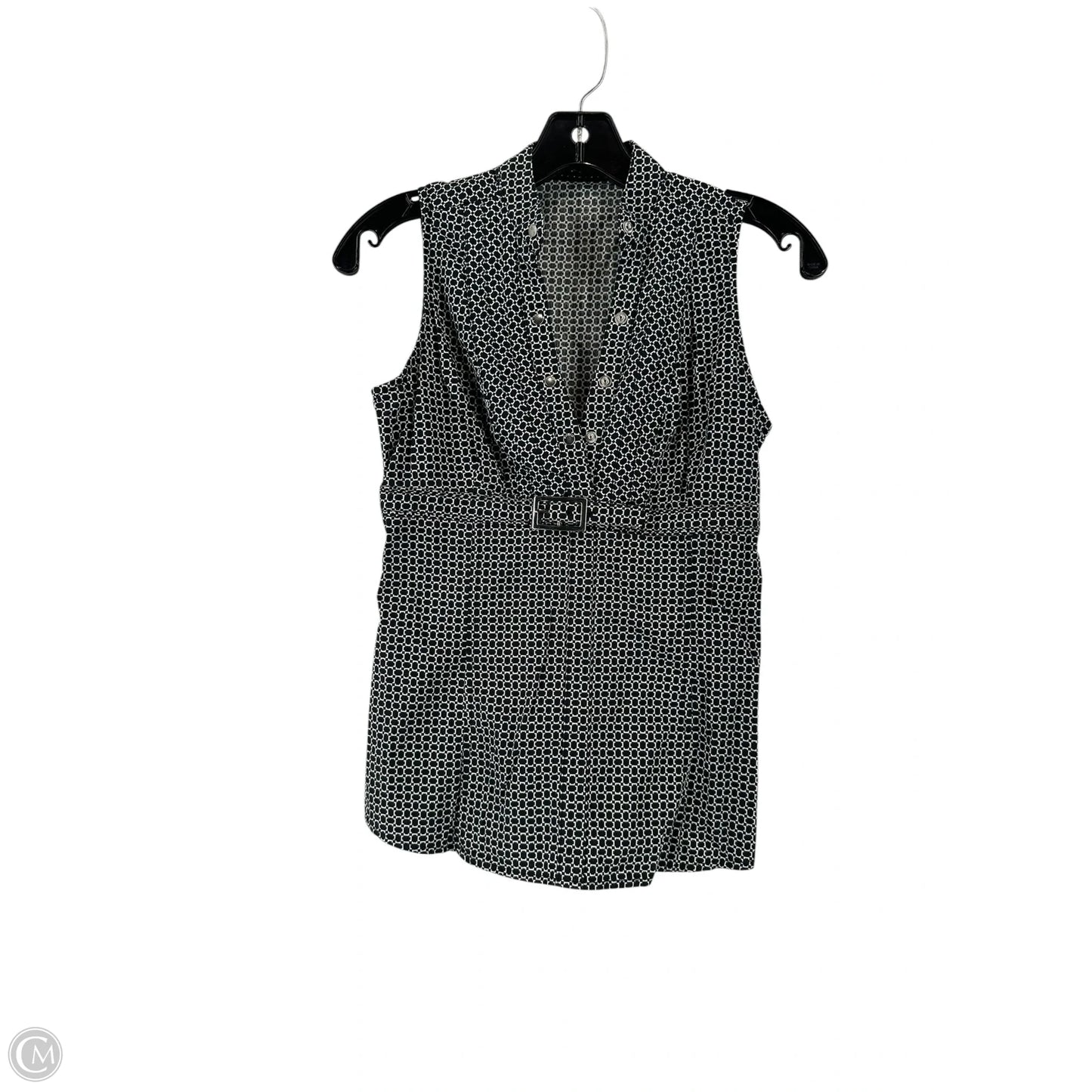 Top Sleeveless By Express Design Studio In Black & White, Size: Xs