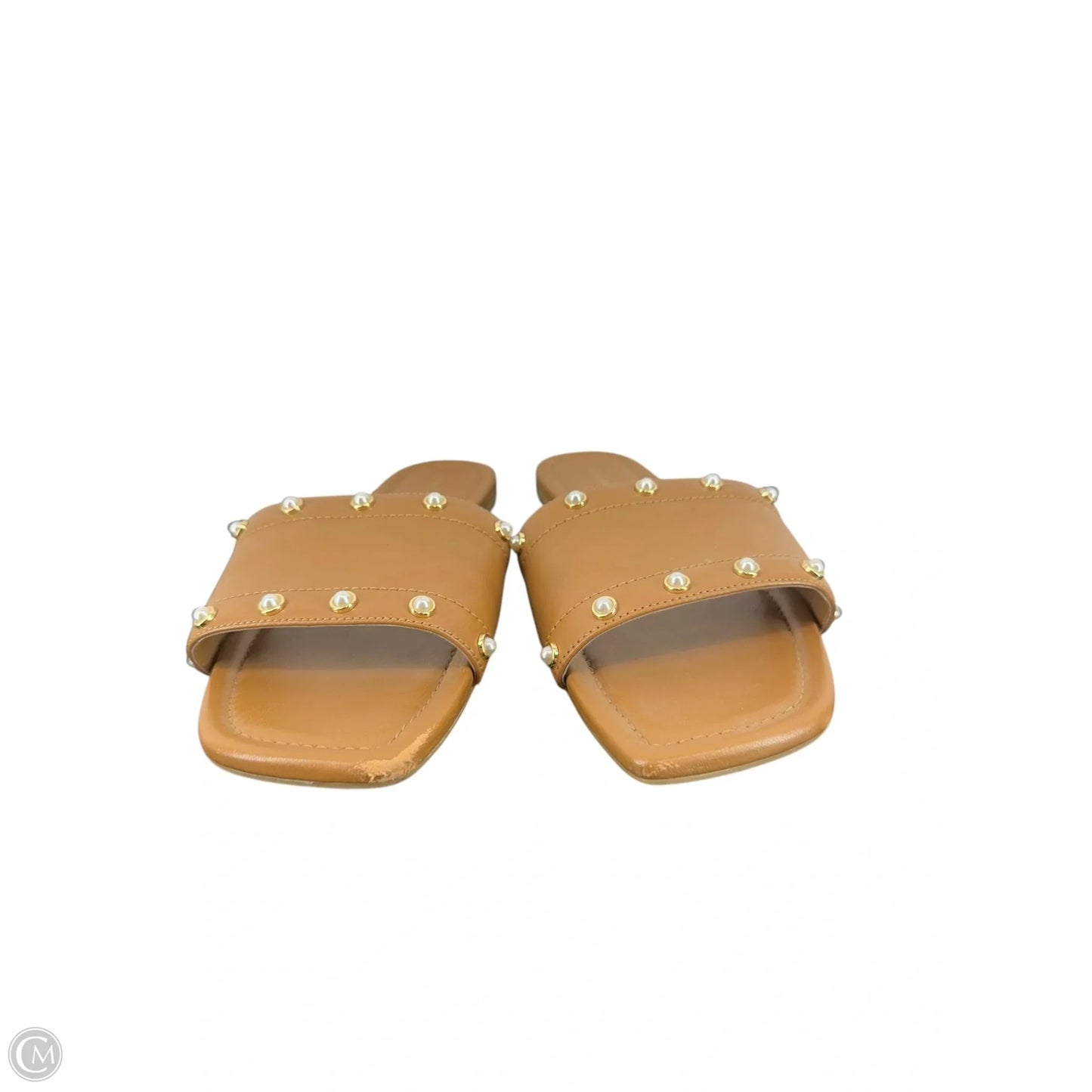 Sandals Designer By Stuart Weitzman In Brown & Gold, Size: 10