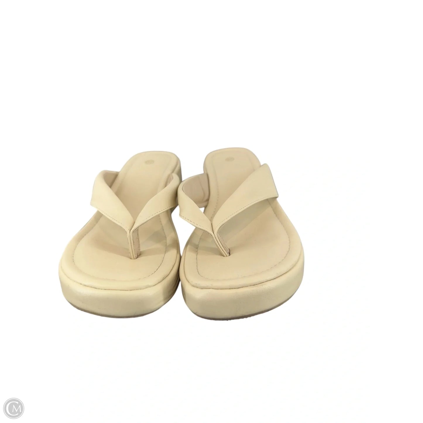 Sandals Heels Platform By Clothes Mentor In Beige, Size: 6