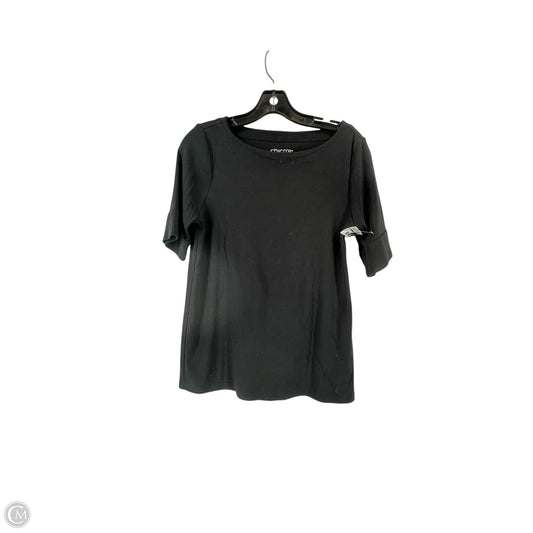 Top Short Sleeve By Chicos In Black, Size: S
