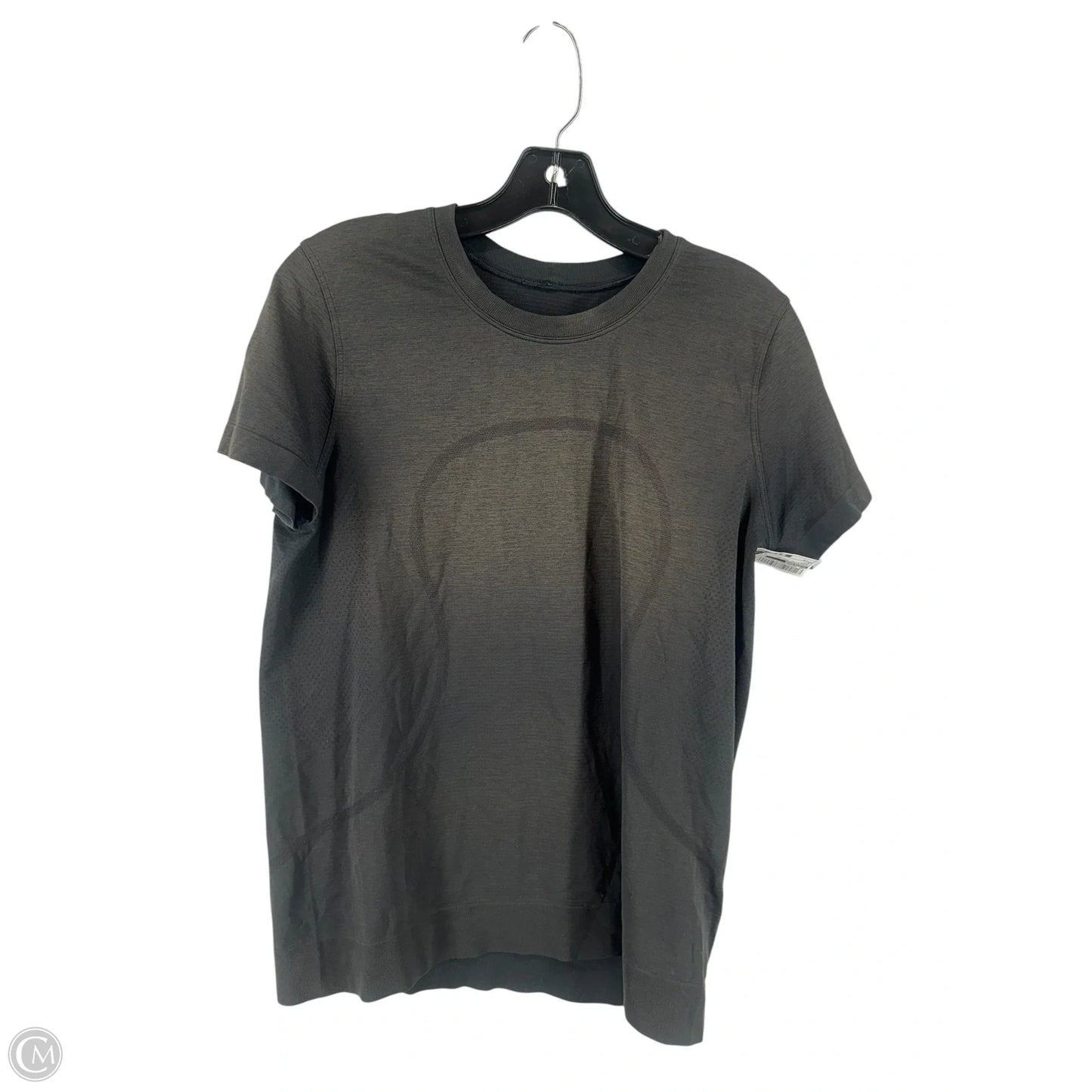 Athletic Top Short Sleeve By Lululemon In Grey, Size: 8