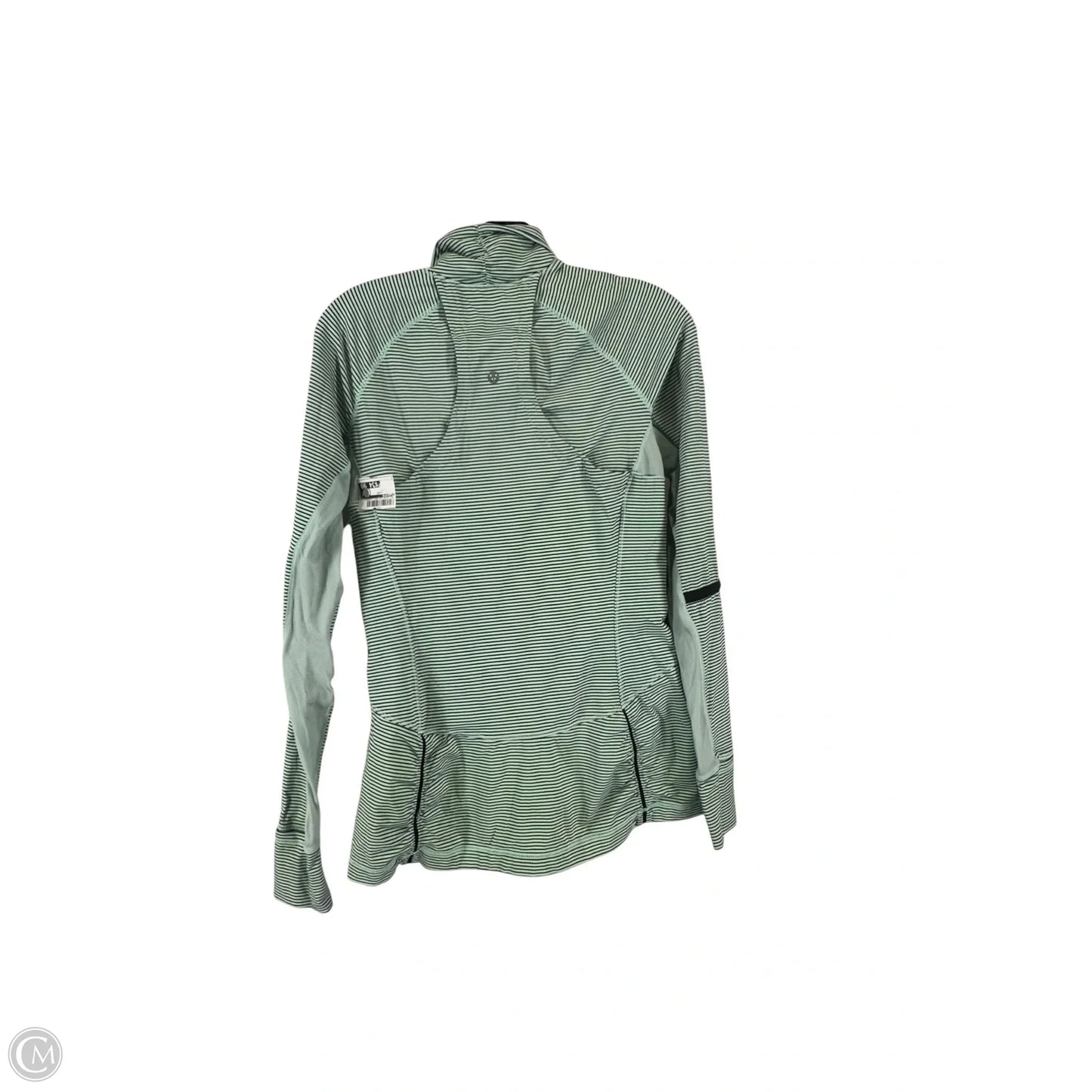 Athletic Jacket By Lululemon In Black & Green, Size: M