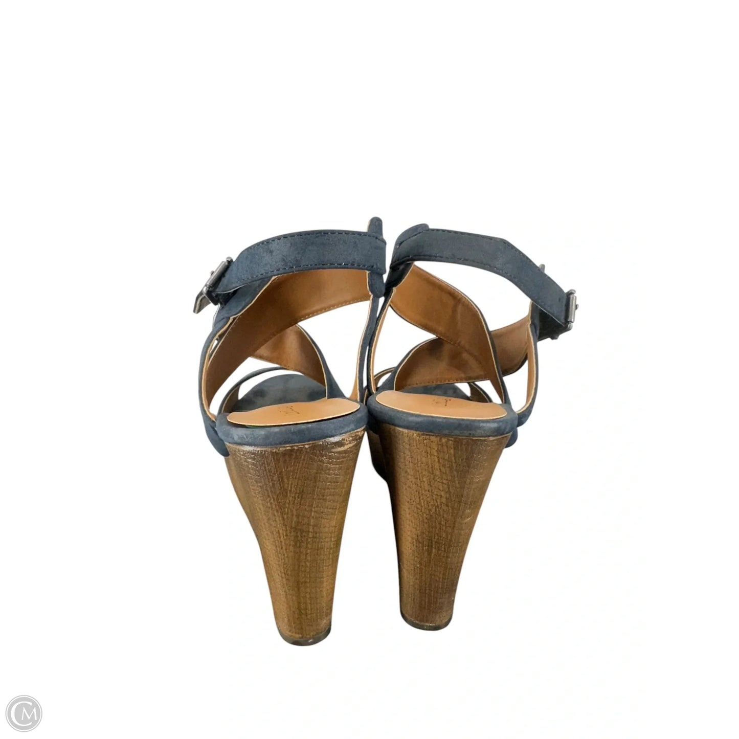 Shoes Heels Wedge By Indigo Rd In Navy, Size: 9