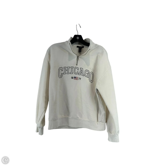 Sweatshirt Collar By Forever 21 In Beige, Size: S