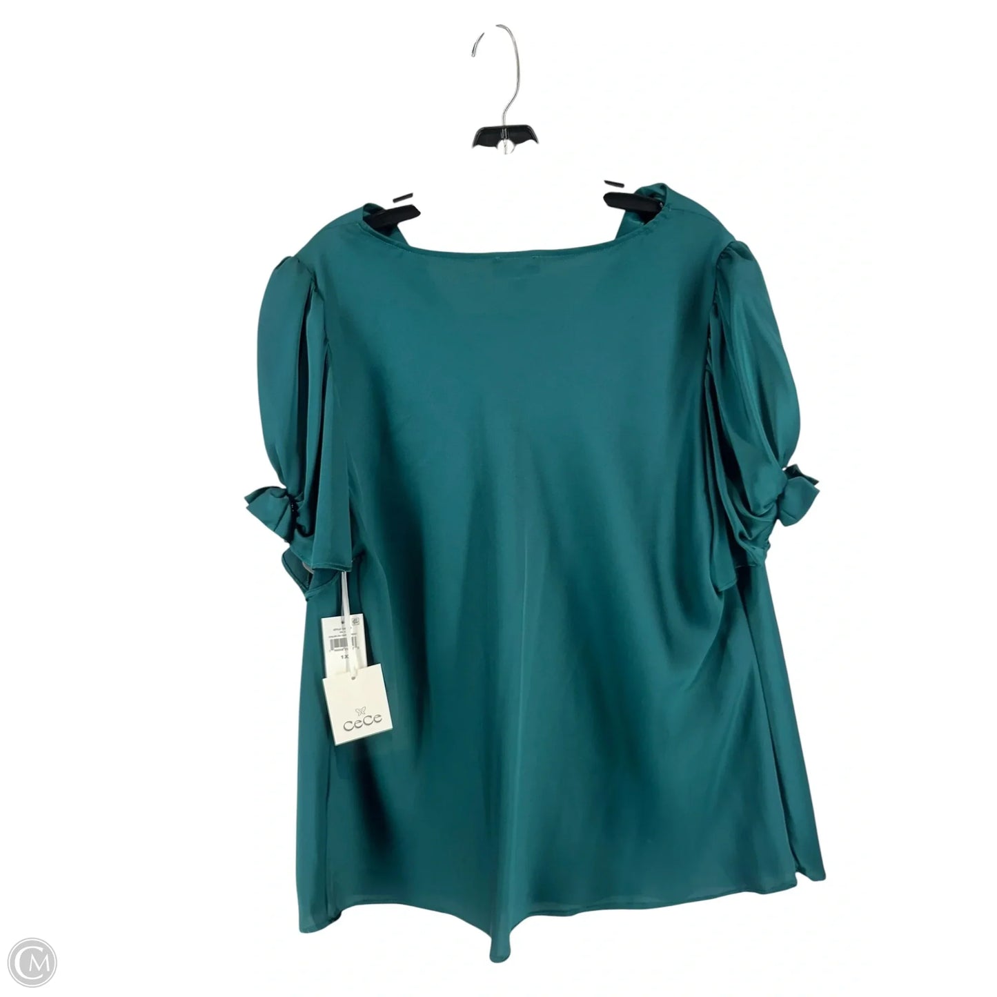 Top Short Sleeve By Cece In Green, Size: 1x