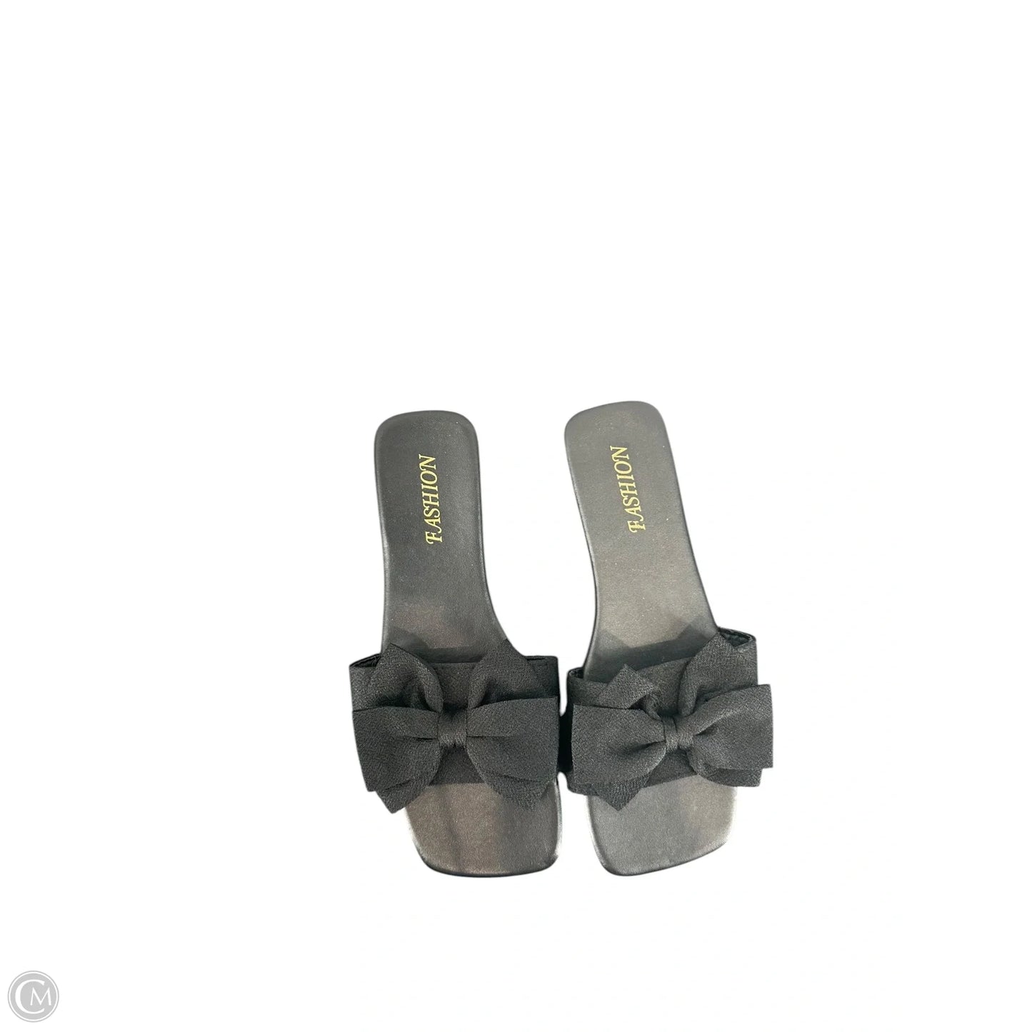Sandals Flats By Clothes Mentor In Black, Size: 8