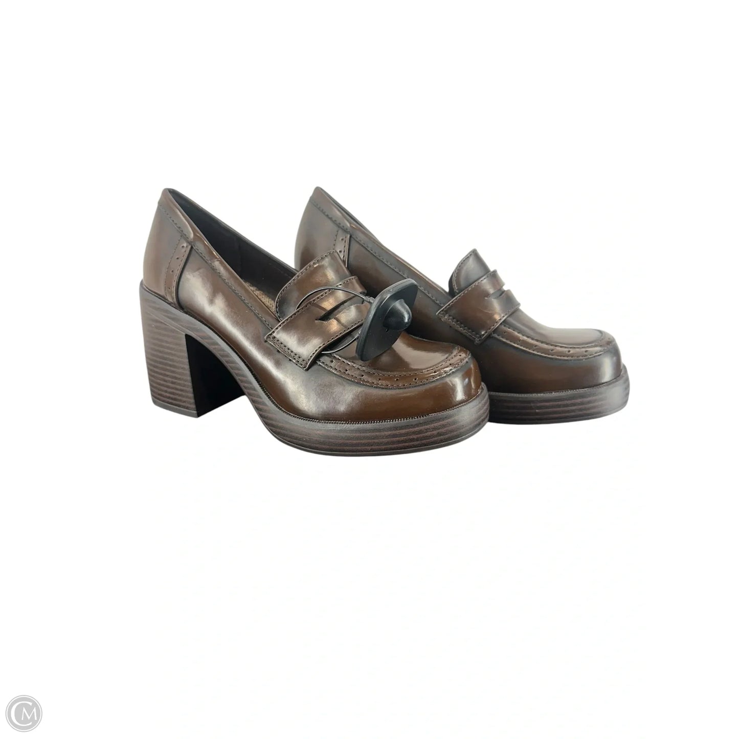 Shoes Heels Block By Jelly Pop In Brown, Size: 7