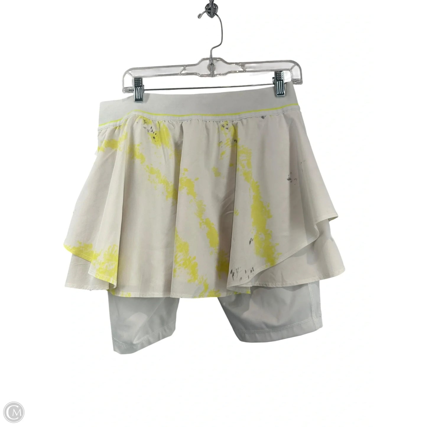 Athletic Skirt By Lululemon In White & Yellow, Size: 12