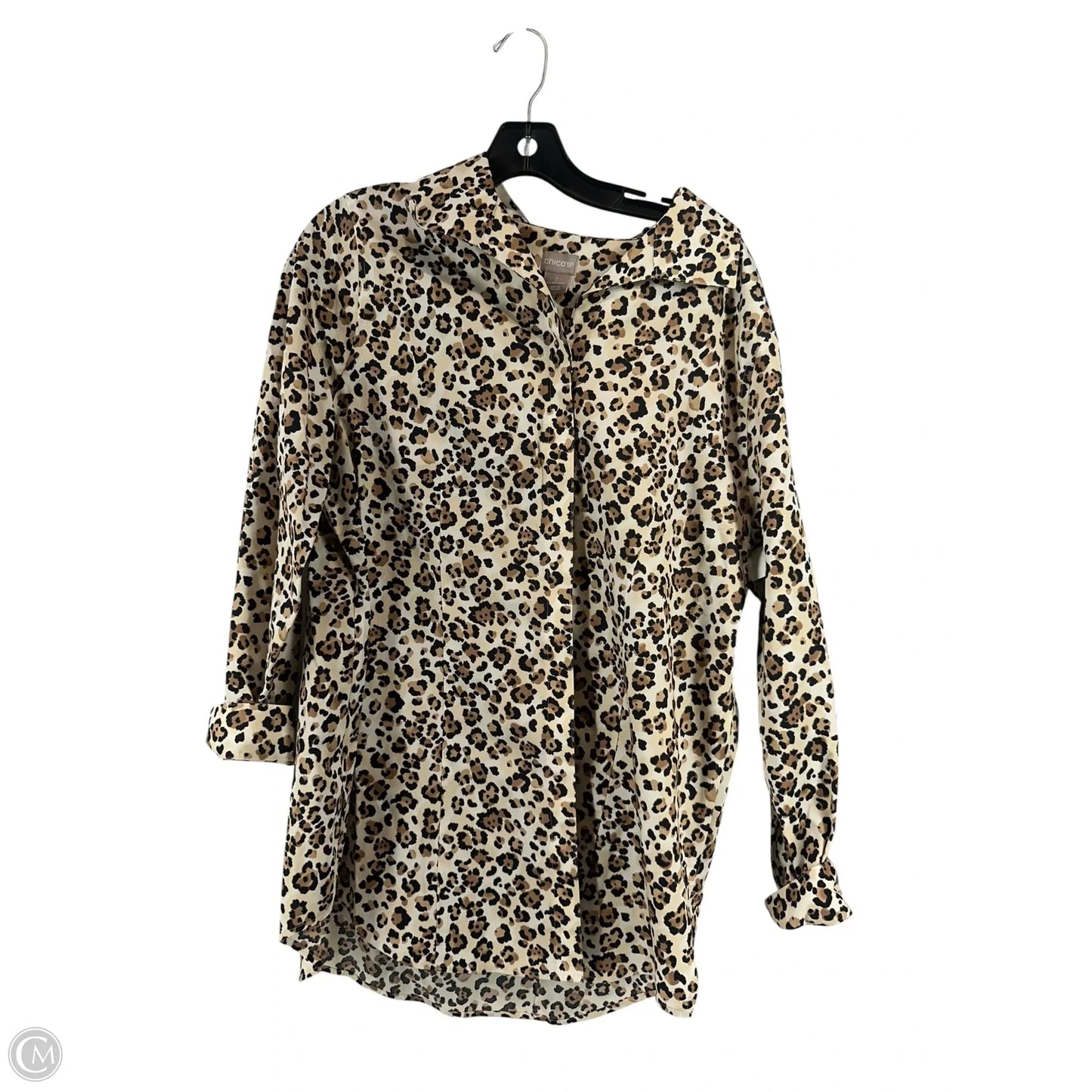 Top Long Sleeve By Chicos In Animal Print, Size: 2