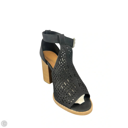 Sandals Heels Block By Qupid In Black, Size: 6